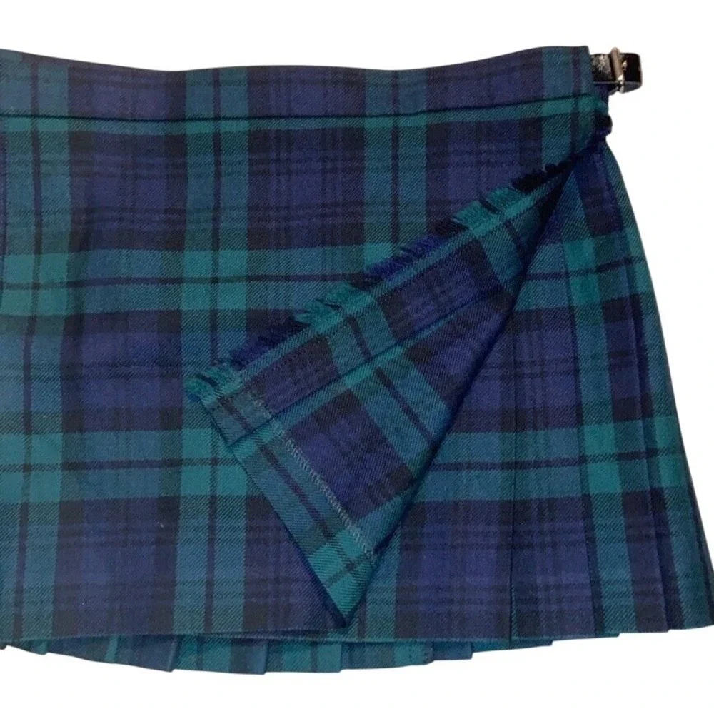 Lochcarron Black Watch Tartan Wool Mini Kilt Skirt 32